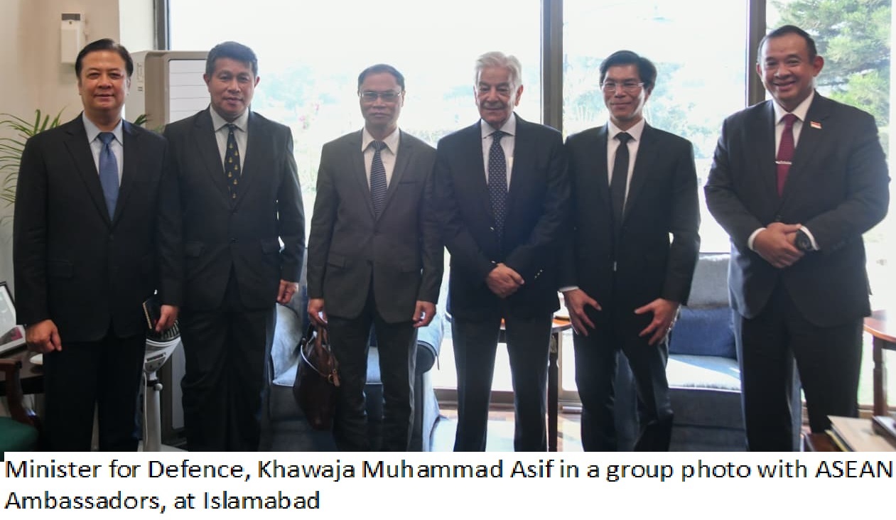 Ambassadors of the Association of Southeast Asian Nations (ASEAN) called on Defence Minister Khawaja Muhammad Asif in Islamabad 21st January, 2026